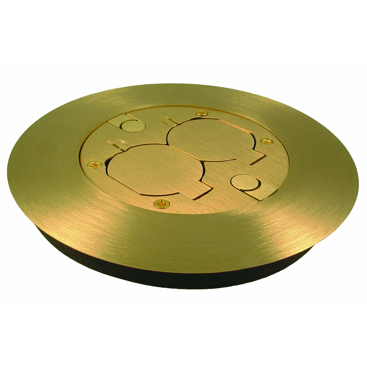 Brass Round Carpet Flange, Adapter and Duplex Cover Kit