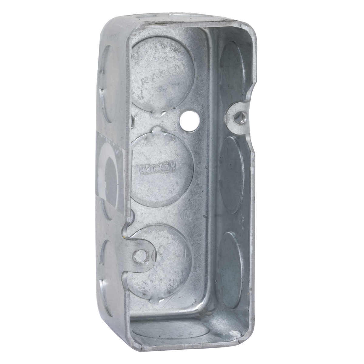 Product image for Raco 640 3-3/4" x 1-9/16" Industrial Handy Box, Drawn, 1-1/2" Deep, Eleven 1/2" KO's