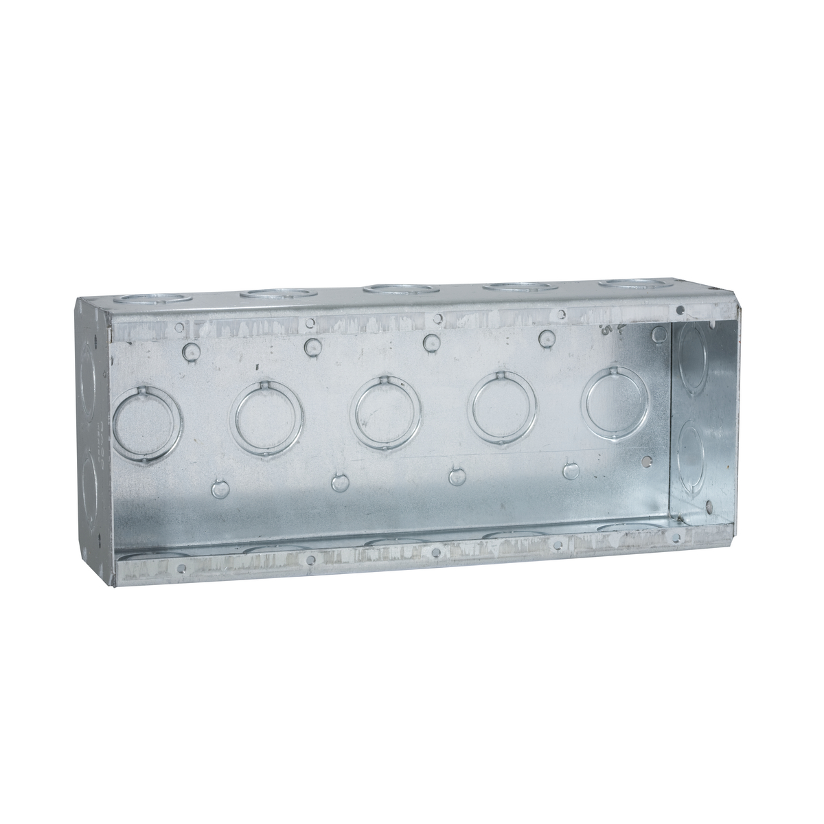 Product image for Raco 694 5-Gang Masonry Box, Nongangable, 2-1/2" Deep, Nineteen Concentric KO?..s