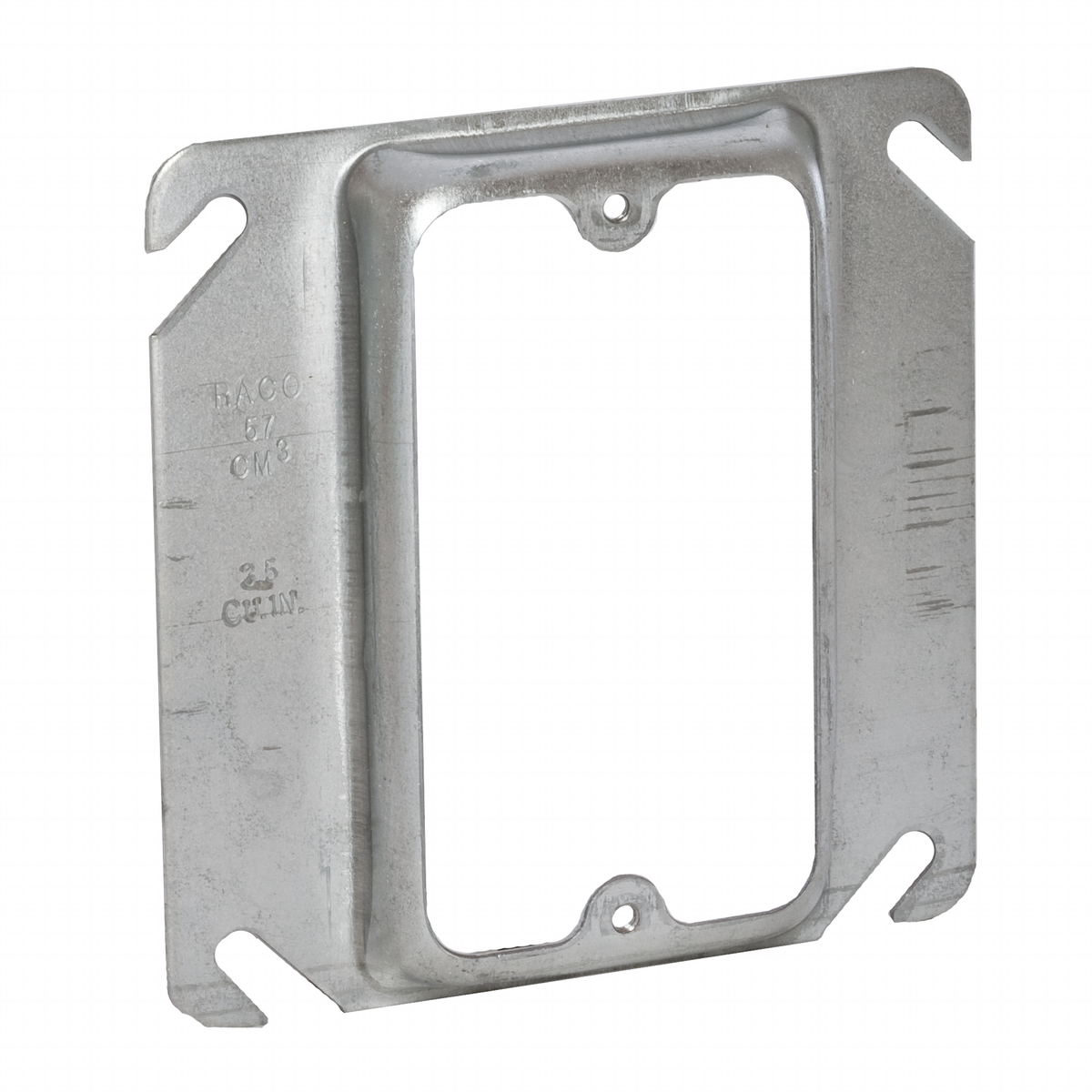 RACO 772 4" SQUARE MUD-RING, SINGLE DEVICE, RAISED 1/2"