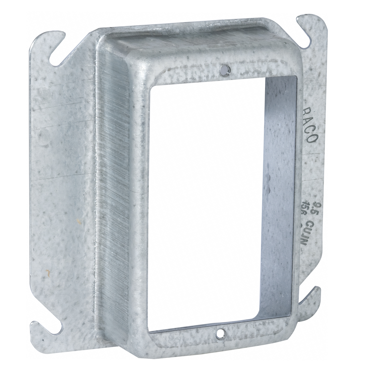 RACO 775 4" SQUARE MUD-RING, SINGLE DEVICE, RAISED 1-1/4"