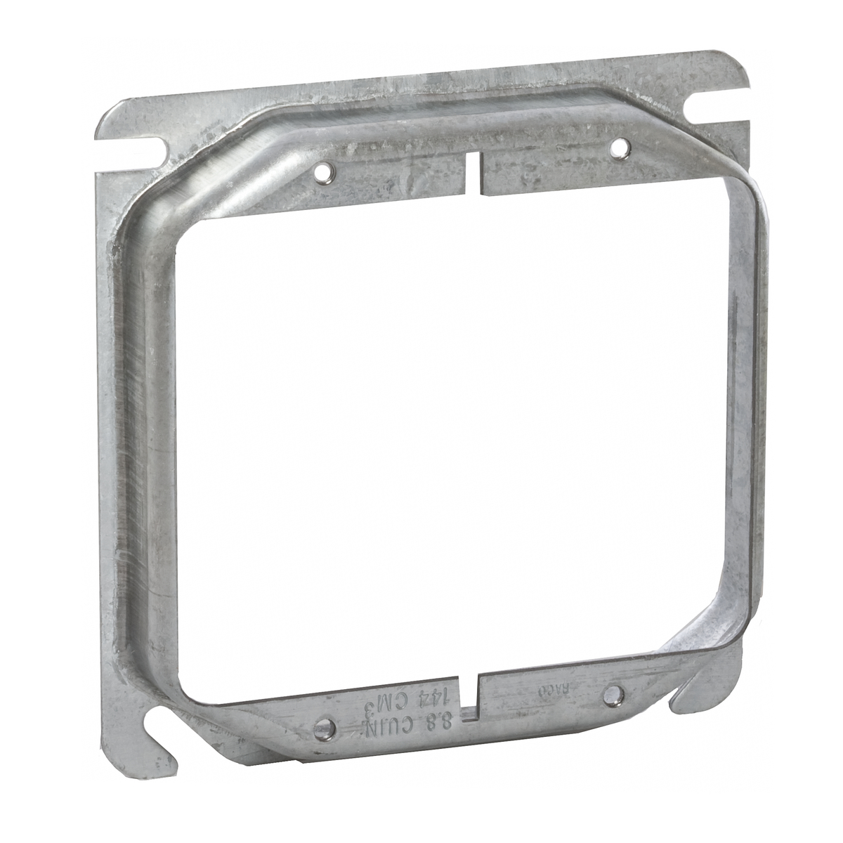 RACO 779 4" SQUARE MUD-RING, TWO DEVICE, RAISED 3/4"