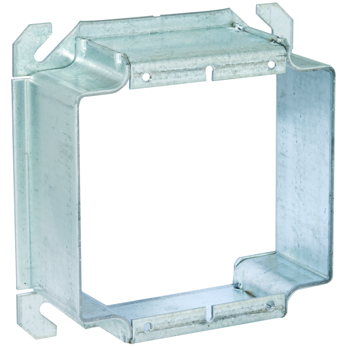 RACO 795 4" SQUARE MUD-RING, TWO DEVICE, RAISED 1-1/2", FOR TILE