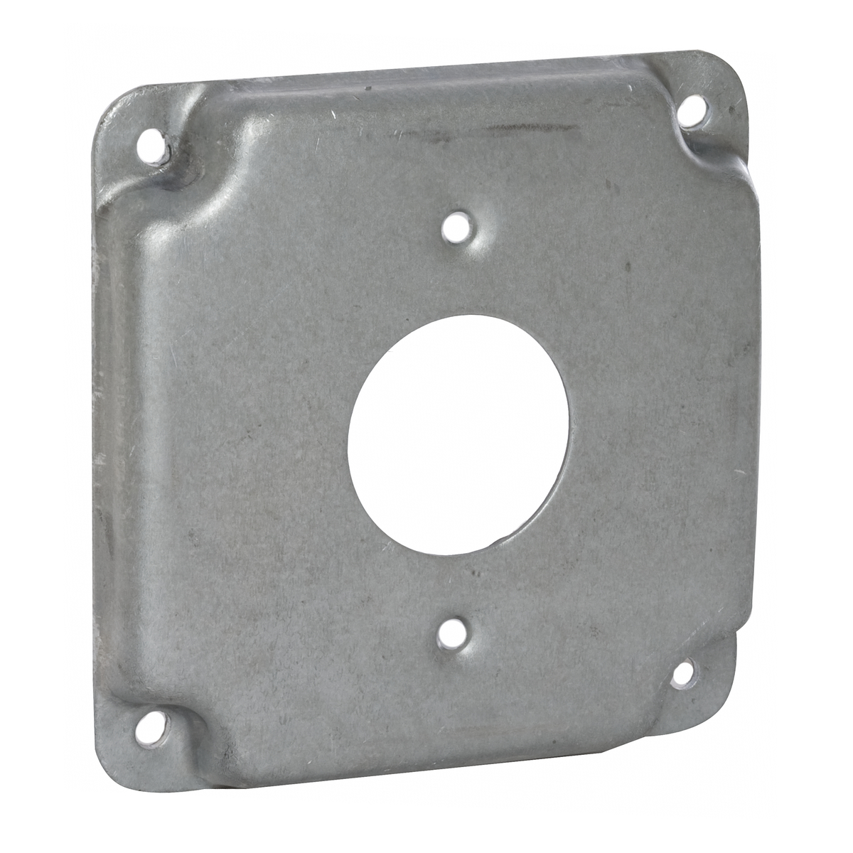 RACO 801C 4" SQUARE EXPOSED WORK COVER, 1 RECEPTACLE 1.406" DIAMETER