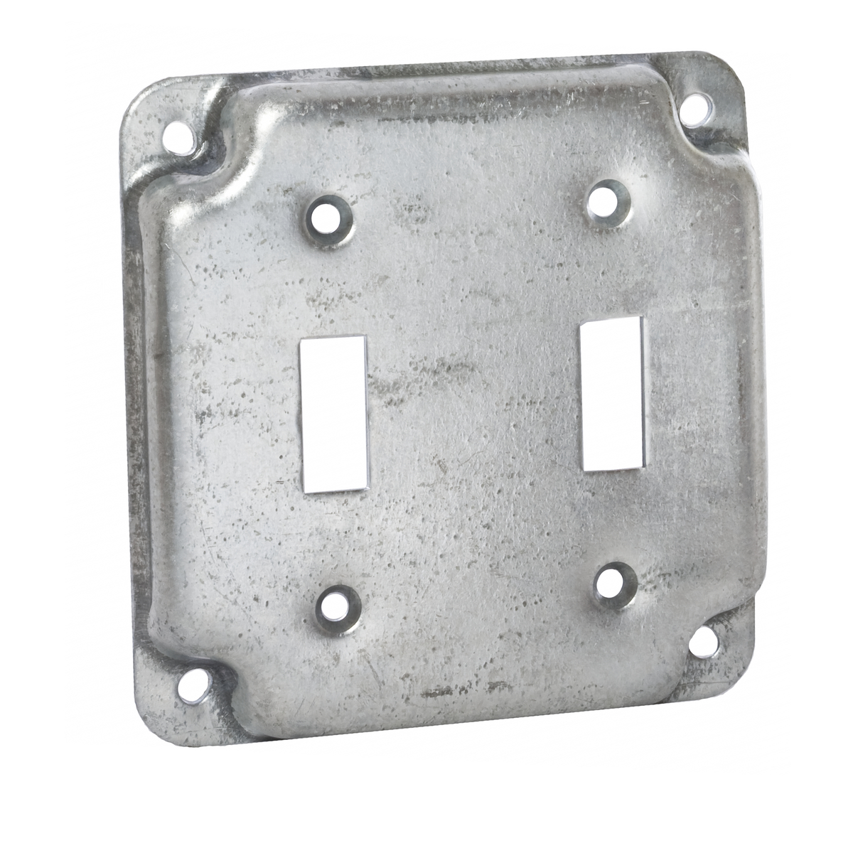4 In. Square Exposed Work Covers - Raised 1/2 In., 2 Toggle Switches