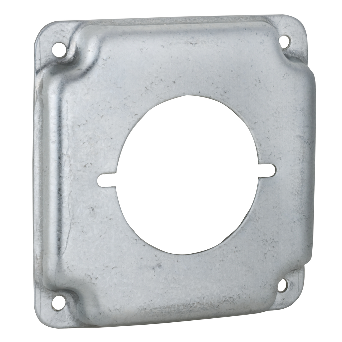 4 In. Square Exposed Work Covers - Raised 1/2 In., 30-50A Receptacle2.141 In. Dia.