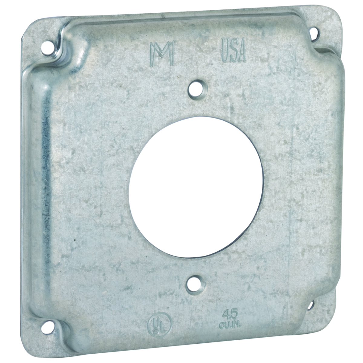 RACO 811C 4" SQUARE EXPOSED WORK COVER, 30A TWIST-LOCK 1.719" MAY BE TO BIG FOR SOME 30AMP RECEPTACLES