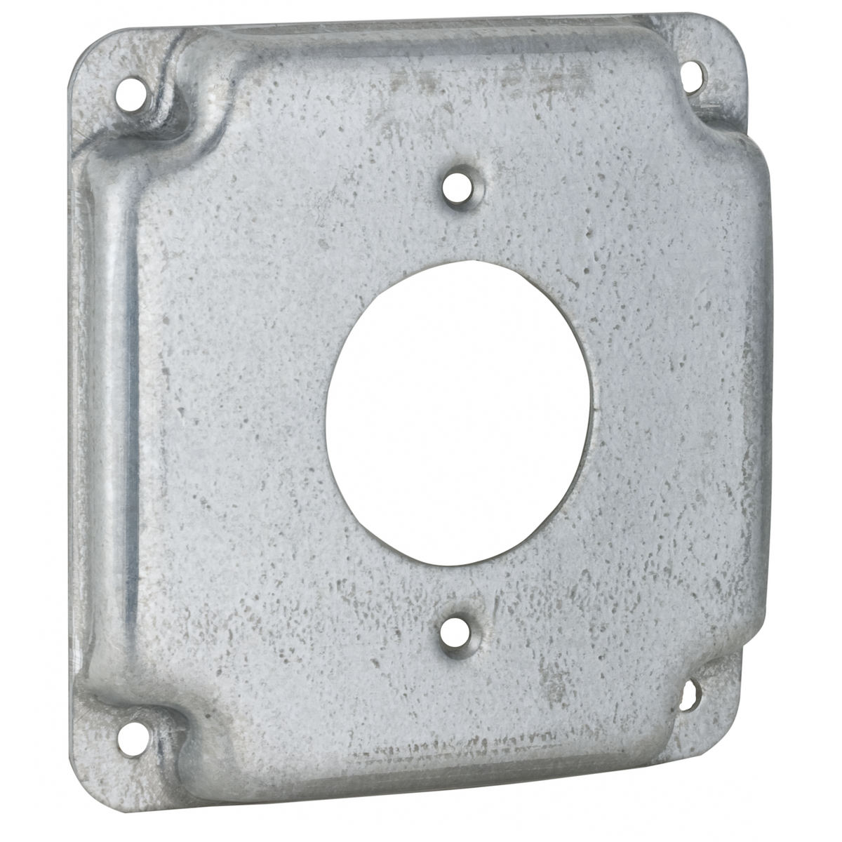4 In. Square Exposed Work Covers - Raised 1/2 In., 20A Receptacle 1.620In. Dia.