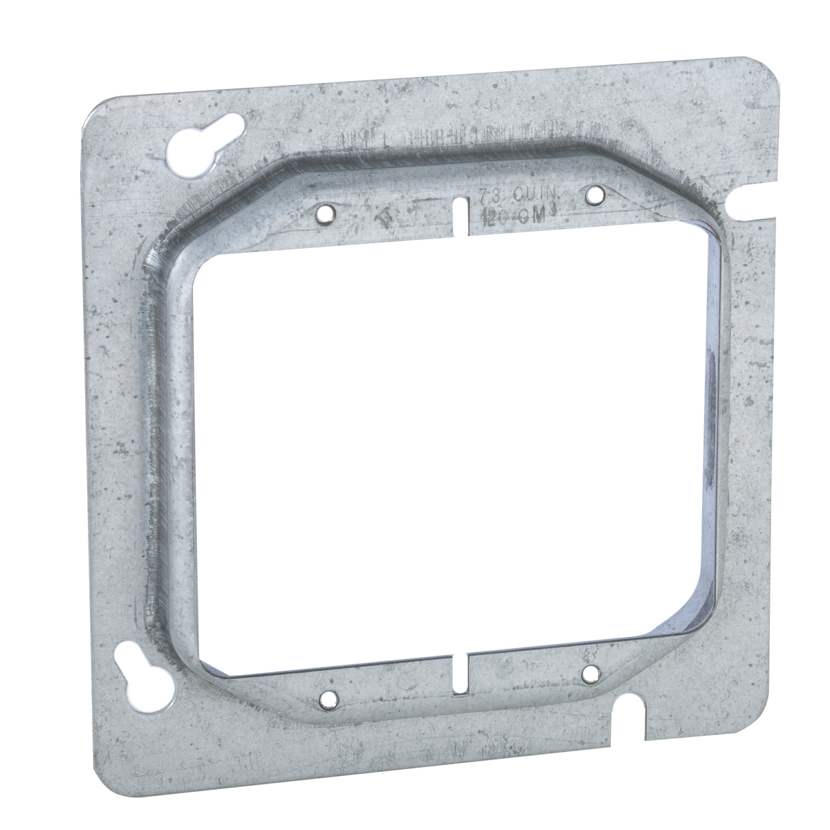 RACO 818 4-11/16" SQUARE MUD-RING, TWO DEVICE, RAISED 5/8"