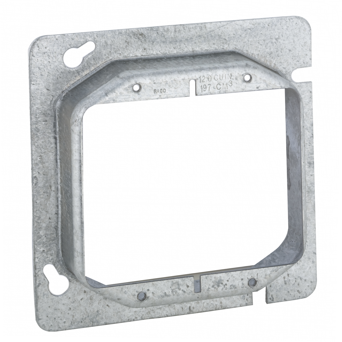 RACO 819 4-11/16" SQUARE MUD-RING, TWO DEVICE, RAISED 1"