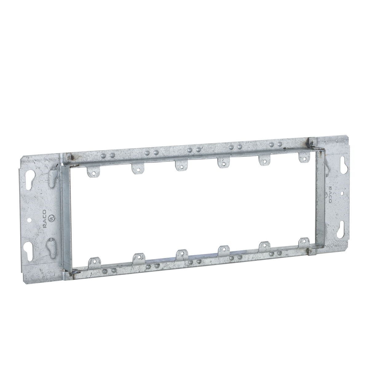Product image for Raco 825 Gang Box Mud-Ring, 6 Device, Raised 3/4"