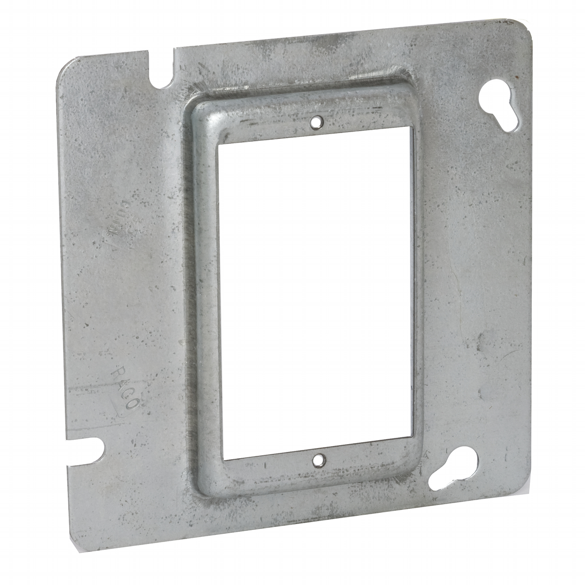 RACO 837 4-11/16" SQUARE MUD-RING, SINGLE DEVICE, RAISED 1/2 IN
