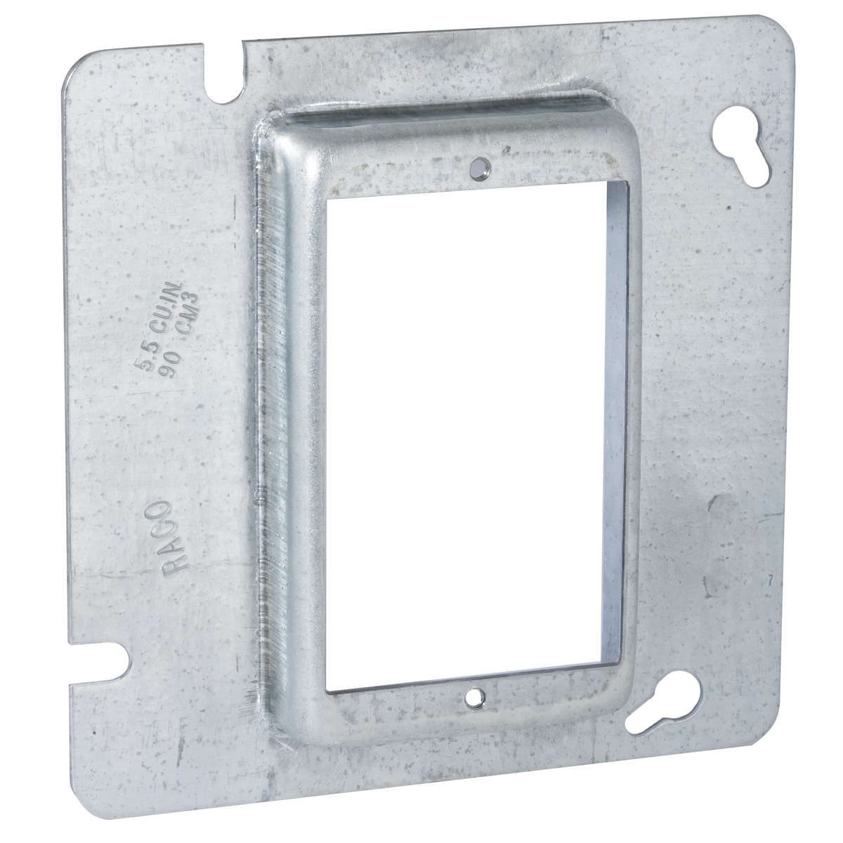 RACO 838 4-11/16" SQUARE MUD-RING SINGLE DEVICE RAISED 3/4 IN