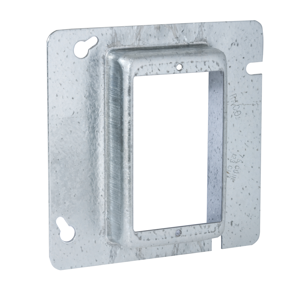 RACO 839 4-11/16" SQUARE MUD-RING, SINGLE DEVICE, RAISED 1 IN