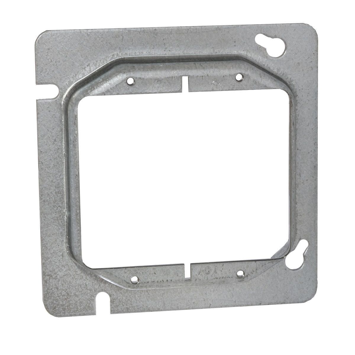 RACO 841 4-11/16" SQUARE MUD-RING, TWO DEVICE, RAISED 1/2"