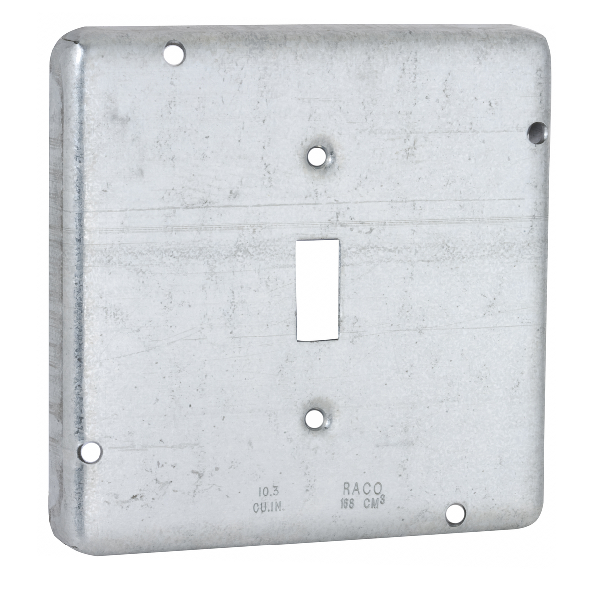 RACO 870RAC 4-11/16" SQUARE EXPOSED WORK COVER, 1 TOGGLE SWITCH