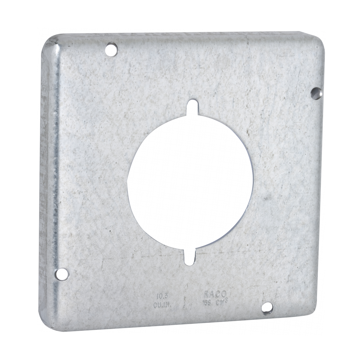 RACO 878 4-11/16" SQUARE EXPOSED WORK COVER, 30-50A RECEPTACLE 2.141 IN