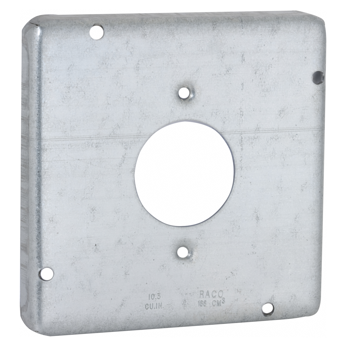 RACO 887 4-11/16" SQUARE EXPOSED WORK COVER, 20A RECEPTACLE 1.594" DI