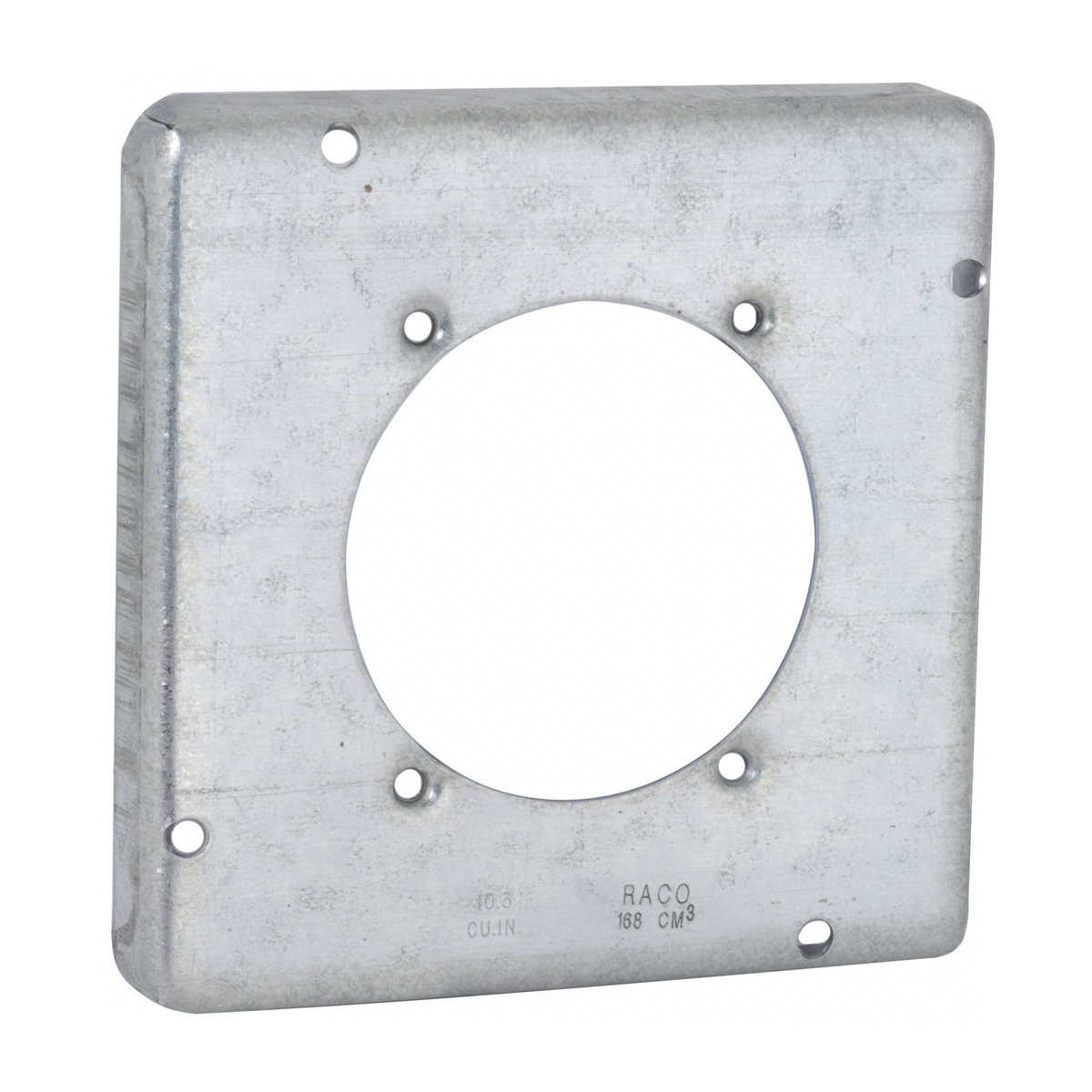 RACO 888 4-11/16" SQUARE EXPOSED WORK COVER, 30-60A RECEPTACLE 2.625 IN