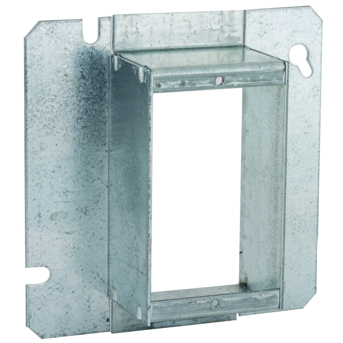 RACO 898 4-11/16" SQUARE MUD-RING, SINGLE DEVICE, RAISED 1-1/2"