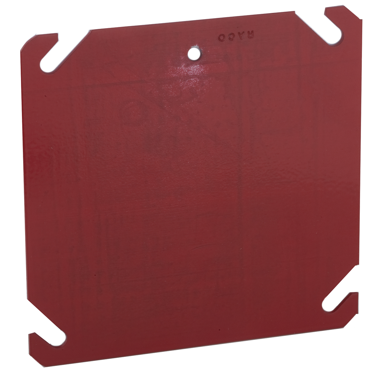 Product image for Raco 911-8 4" Square Box Cover, Painted Red, Blank