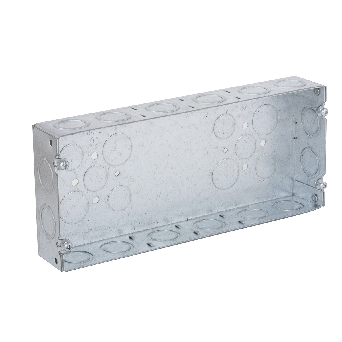 Product image for Raco 953 Steel Gang Box, 4 Device, 1-5/8" Deep