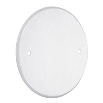 Standard Metal Wallplates: White Textured, 5 In. Round (fits 4 In. box)