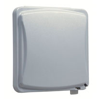 Two Gang Gray Flat Covers, 2-Gang 55-in-1