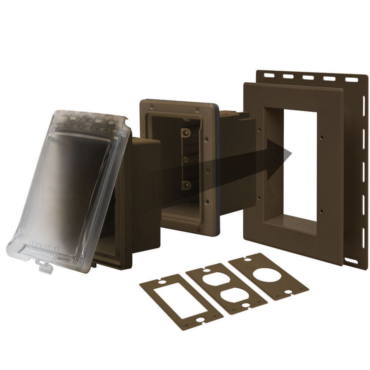 Recessed In-Use EXTRA DUTY® Weatherproof Cover, Bronze