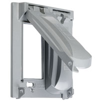 Two Gang Gray Universal Metal Flip Covers, 25-in-1