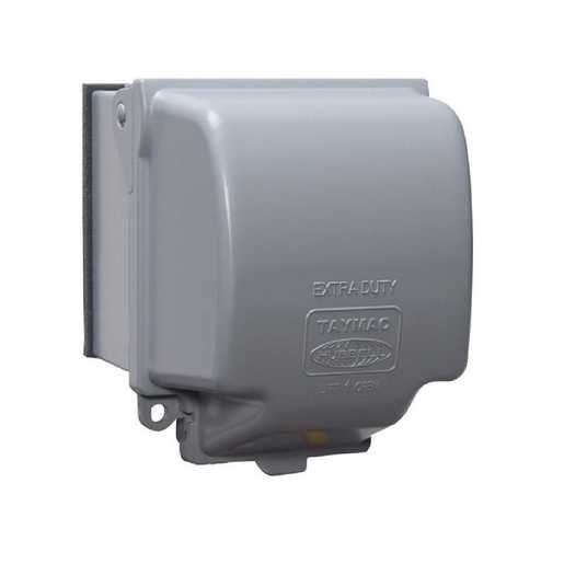 Jumbo 2-Gang Weatherproof In-Use Cover, EXTRADUTY®, Vertical, 55-in-1, 5-1/8 in. Deep, Gray