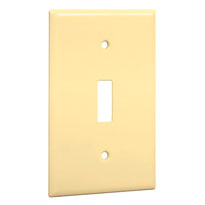 Standard Metal Wallplates: Ivory Smooth, Toggle
