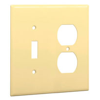 Standard Metal Wallplates: Ivory Smooth, Toggle & Duplex