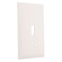 Jumbo Metal Wallplates: White Smooth, Toggle