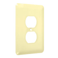 Maxi Metal Wallplates: Ivory Smooth, Duplex