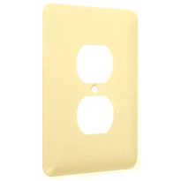 Maxi Metal Wallplates: Ivory Textured, Duplex