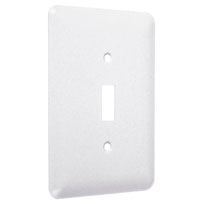 Maxi Metal Wallplates: White Textured, Toggle