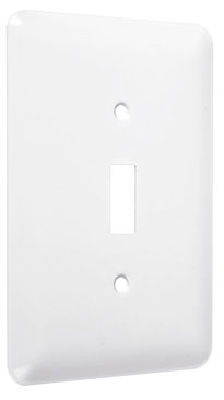 Maxi Metal Wallplates: White Smooth, Toggle