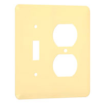 Princess / Maxi Metal Wallplates: Ivory Smooth, Toggle & Duplex