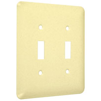 Princess/Maxi Metall Wallplate, 2-Toggle, Ivory