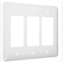 Princess / Maxi Metal Wallplates: White Textured, 3-Decorator/Rocker