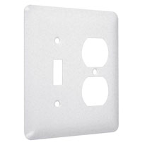 Princess / Maxi Metal Wallplates: White Textured, Toggle & Duplex
