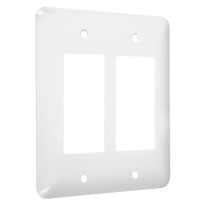 Princess / Maxi Metal Wallplates: White Smooth, 2-Decorator/Rocker