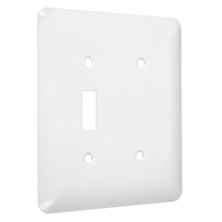 Princess / Maxi Metal Wallplates: White Smooth, Toggle & Blank