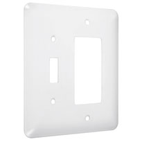 Princess / Maxi Metal Wallplates: White Smooth, Toggle & Decorator/Rocker