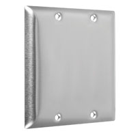 Standard Metal Wallplates: Stainless Steel, 2-Blank