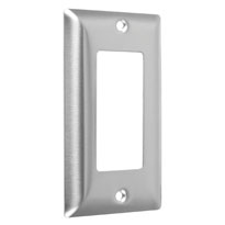 Standard Metal Wallplates: Stainless Steel, Decorator/Rocker