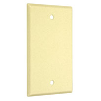 Standard Metal Wallplates: Ivory Textured, Blank