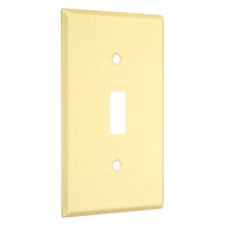 Standard Metal Wallplates: Ivory Textured, Toggle