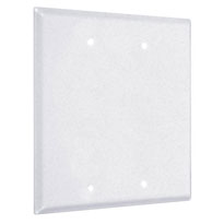 Standard Metal Wallplates: White Textured, 2-Blank